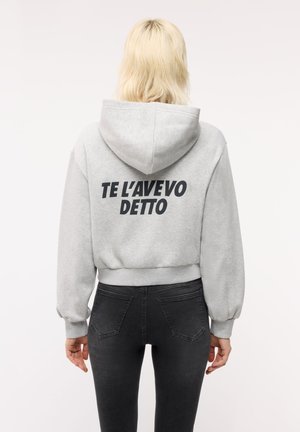 Terranova, FELPA CON STAMPA - Felpa con zip - grigio chiaro melange