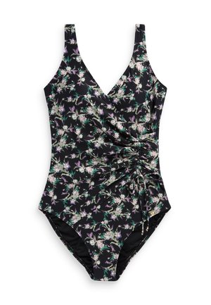 RUCHED SIDE SHAPE ENHANCING  - Ujumistrikoo - black ditsy floral