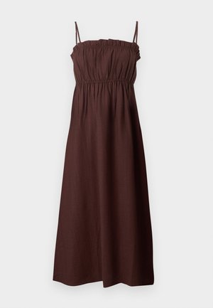 ONLY, ONLLINO DETATABLE STRAPS DRESS - Vestido informal - chocolate brown