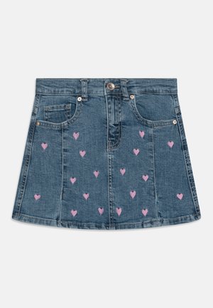 KOGHOXTON HEART EMBROIDERY SKIRT - Jeansshorts - light medium blue denim