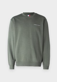 Tommy Jeans LINEAR CREW  - Sportinis megztinis - fatigue green