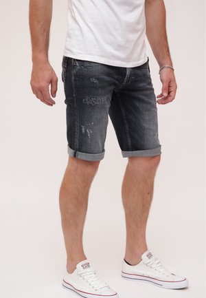 THOMAS - Denim shorts - schwarz