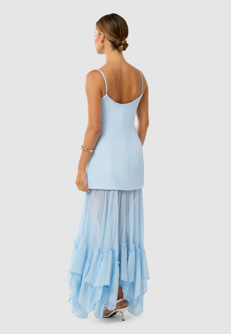 Forever New Petite PARIS SHEER RUFFLE MAXI - Cocktail dress / Party dress -  soft blue/blue - Zalando.co.uk