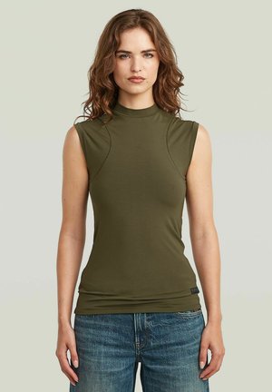 G-STAR 2ND SKIN MOCK T-SHIRT - Top - shadow olive