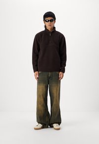 Selected Homme SLHRELAX - Mikina so zipsom - chocolate torte