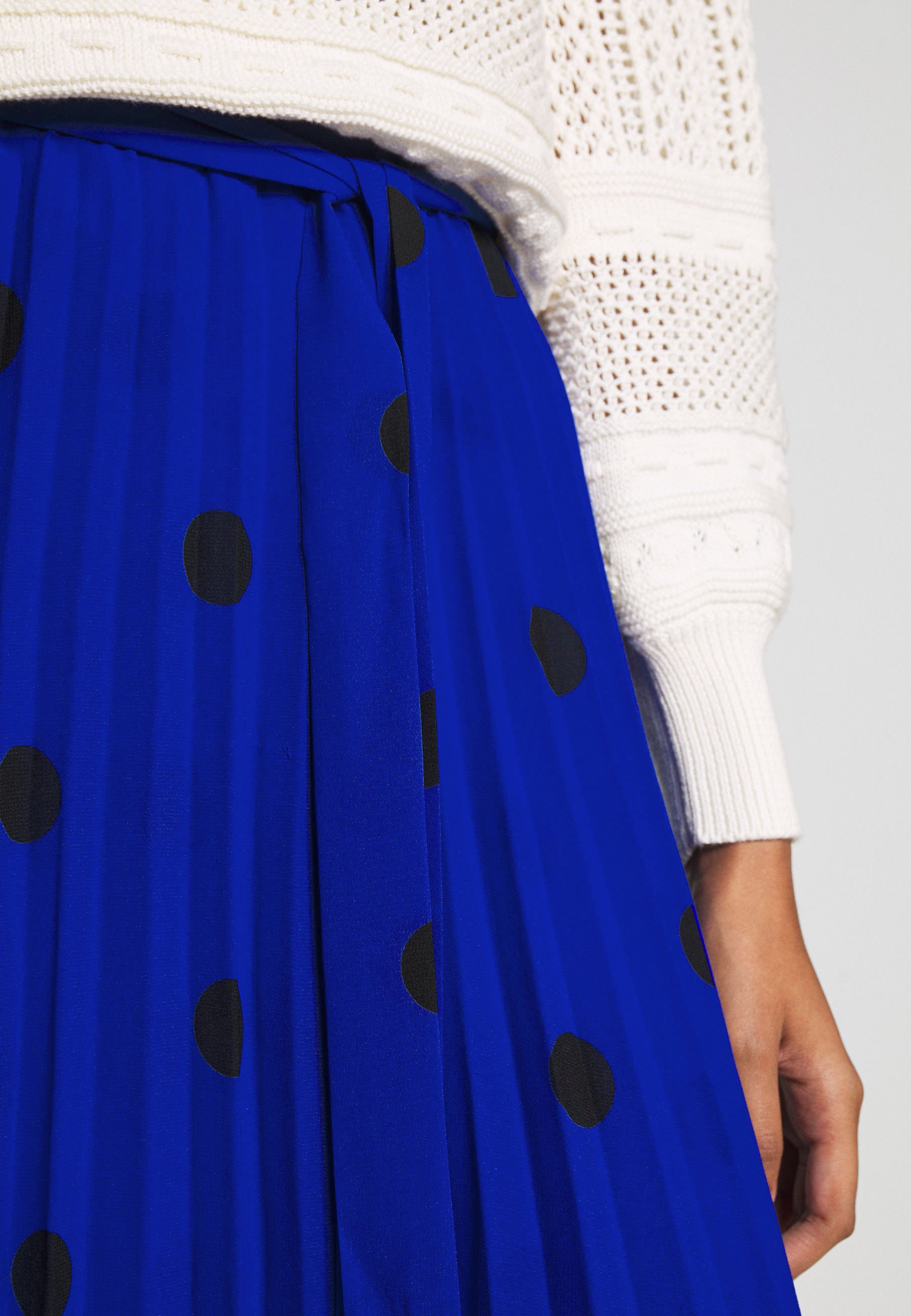 Dorothy Perkins SPOT PLEAT MIDI SKIRT A line skjørt blue Dorothy Perkins SPOT PLEAT MIDI SKIRT - A-line skjørt - blue