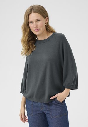 Kaffe GABBY  3/4 SLEEVES CREW NECK - Pulóver - turbulence