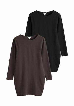 REGULAR FIT - 2 PACK LONGSLEEVE PONTE  - Etuikjole - black brown