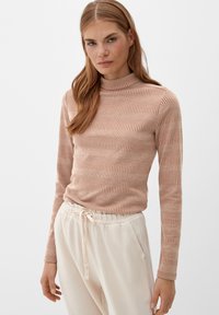 s.Oliver MIT STEHKRAGEN - Longsleeve - zimt