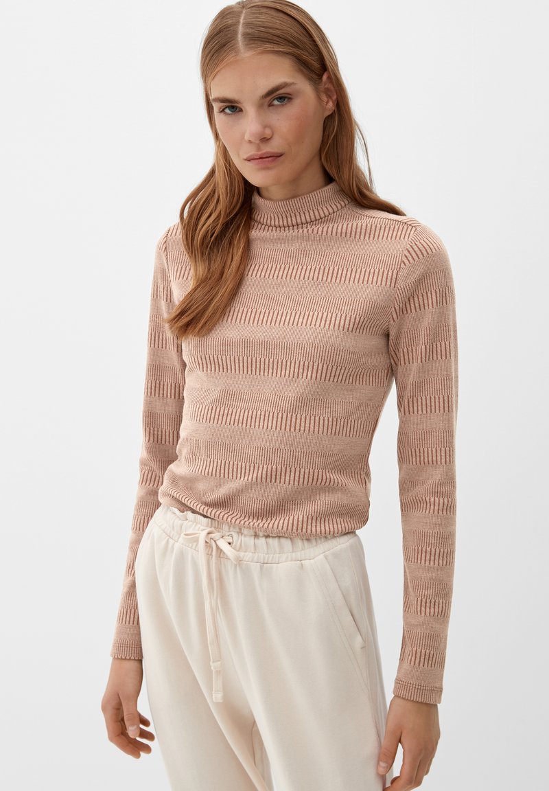 s.Oliver MIT STEHKRAGEN - Longsleeve - zimt