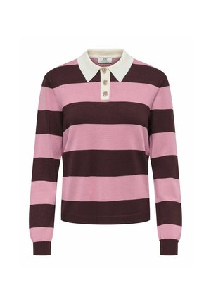 JDY, KNITTED POLO NECK JDYMELANY KNITTED POLO NECK - Polo - chicory coffee