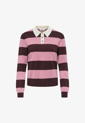 JDY, KNITTED POLO NECK JDYMELANY KNITTED POLO NECK - Polo - chicory coffee