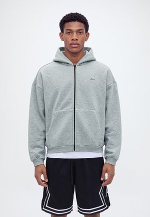 Nike Performance, M NK TF SI BRSH FZ HD - Суитшърт с цип - dk grey heather/black