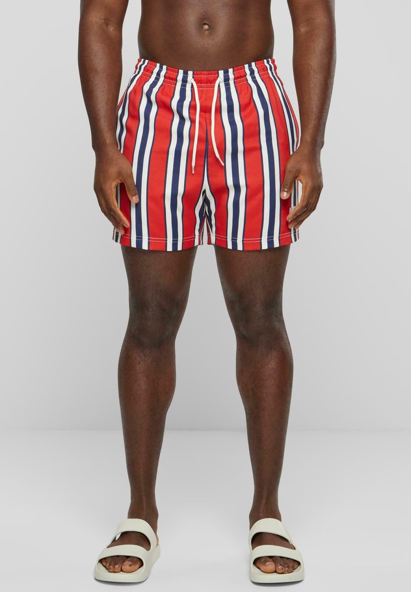 Karl Kani - RETRO STRIPED - Short de bain - red white blue, Agrandir