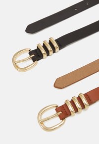 Even&Odd 2 PACK - Klassiske belter - black/cognac