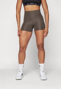 adidas Performance OPTIME RAW CUT HEM - Leggings - shadow olive