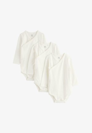 Lindex, LINDEX 3-PACK SOLID WRAP BODYSUITS LINDEX UNISEX - Body - light dusty white