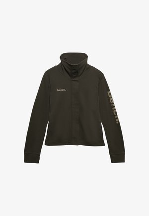 Bench, BENCH X SUPERDRY & CO BENCH FUNNEL TRACK TOP - Sweatjakke - black olive dune