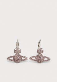 GRACE BAS RELIEF EARRINGS - Fülbevalók - silver-coloured/pink