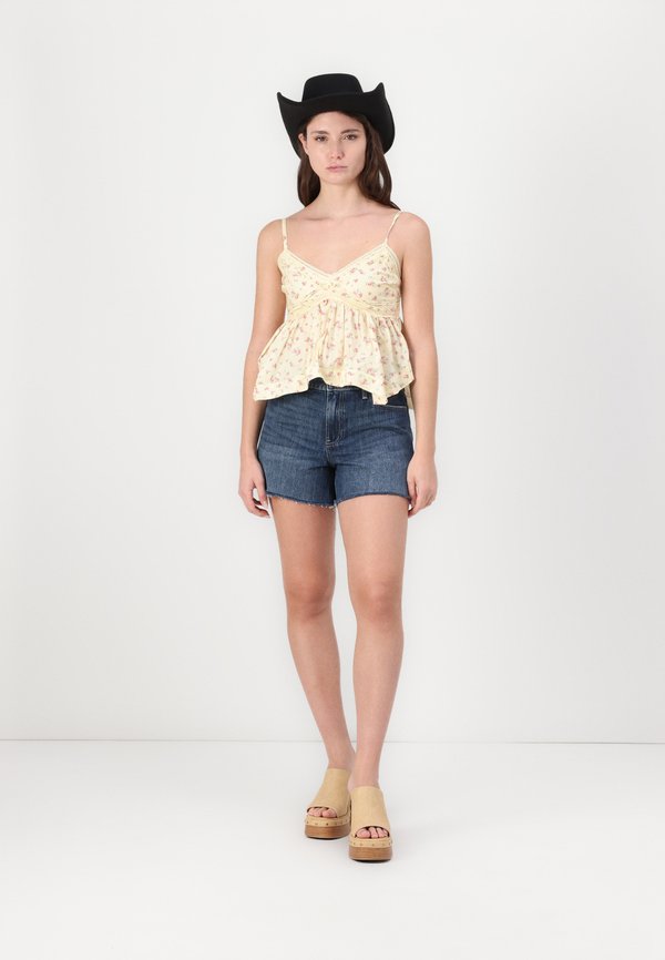 Easy Lace Trim Babydoll Top - Blouse - lemon bar3