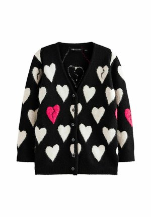 REGULAR FIT - AMORE HEART  - Strickjacke - black