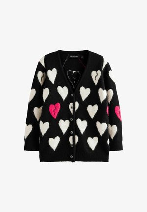 smALLSAINTS, REGULAR FIT - AMORE HEART - Cardigan - black