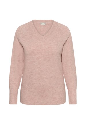 Kaffe Curve, KCNIELA V-NECK - Πουλόβερ - pale mauve melange