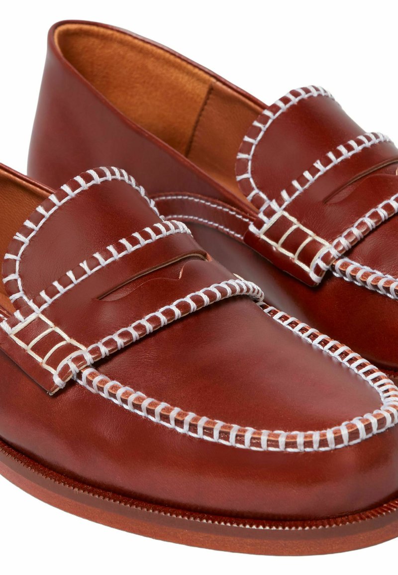 MJNY Mocassini Donna In Vera Pelle – Comodi, Slip-On, Rosso Granuloso Taglia 44.5 – Guida E Casual