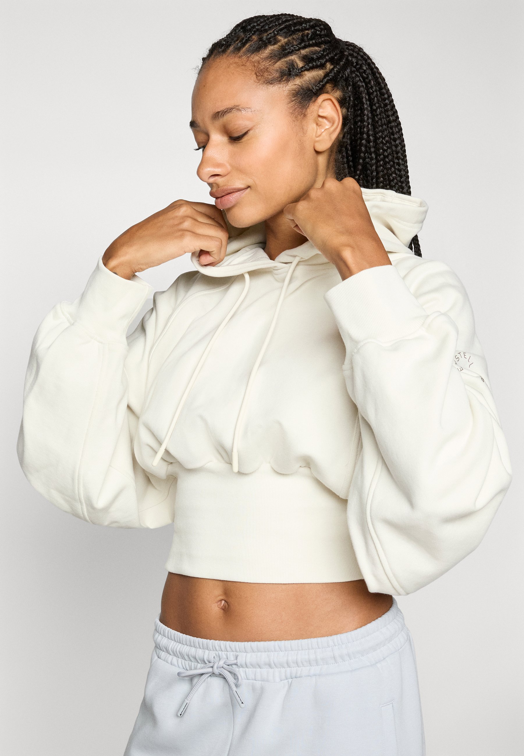 adidas by Stella McCartney HOODIE - Hoodie - almond milk/off-white