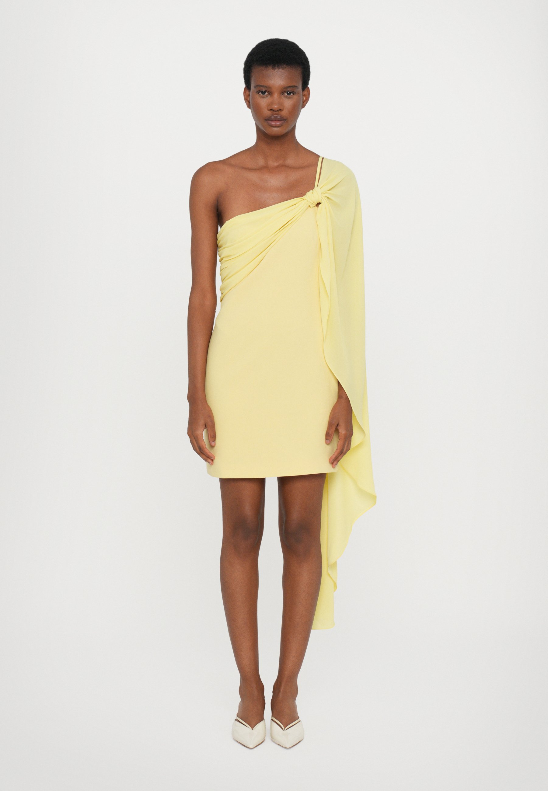 Halston DEMI CREPE MINI DRESS - Cocktail dress / Party dress - marang/light  yellow - Zalando.co.uk