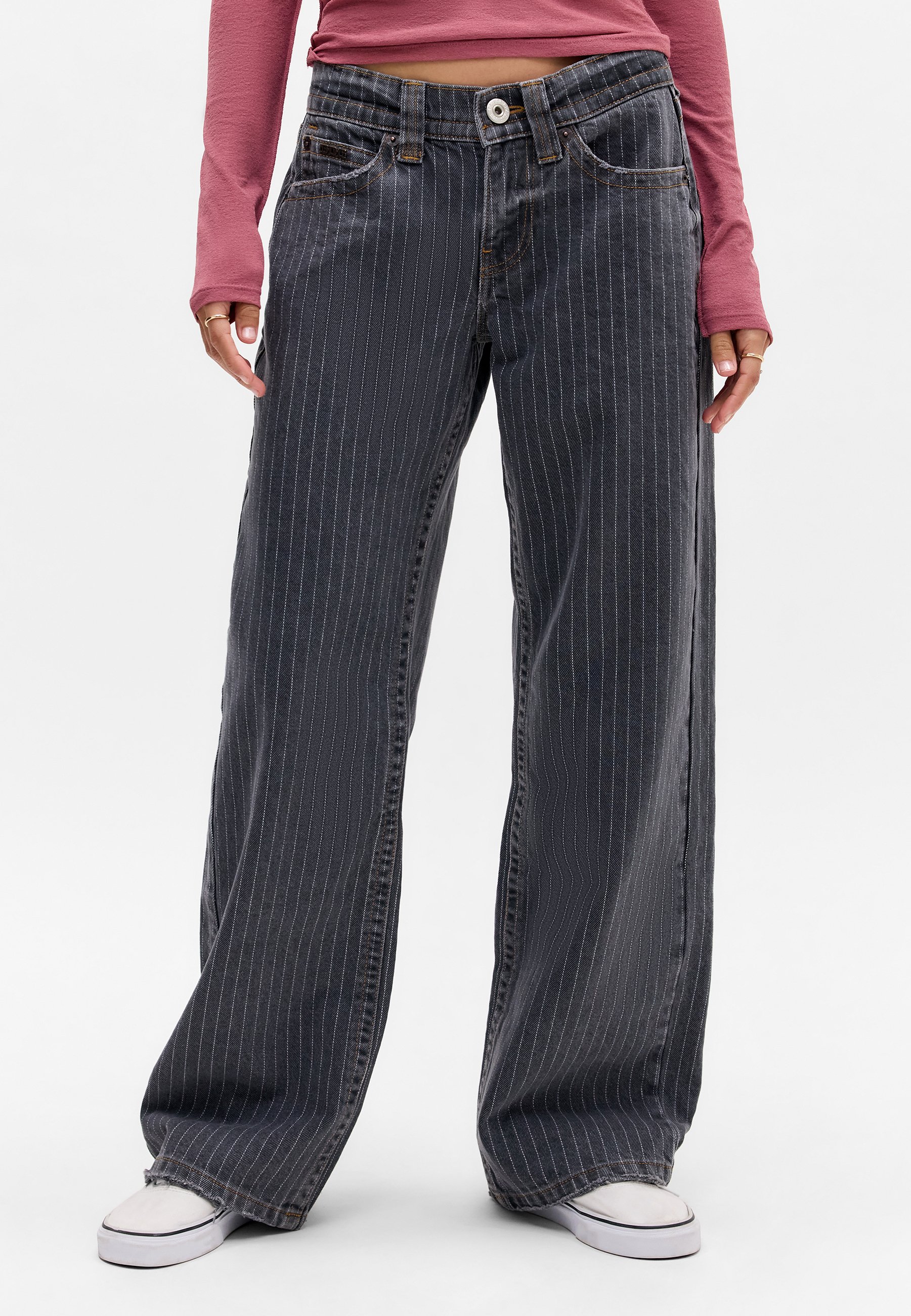 BDG Urban Outfitters KAYLA STRIPE - Relaxed fit jeans - black 