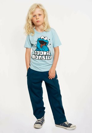KRÜMELMONSTER - Print T-shirt - hellblau