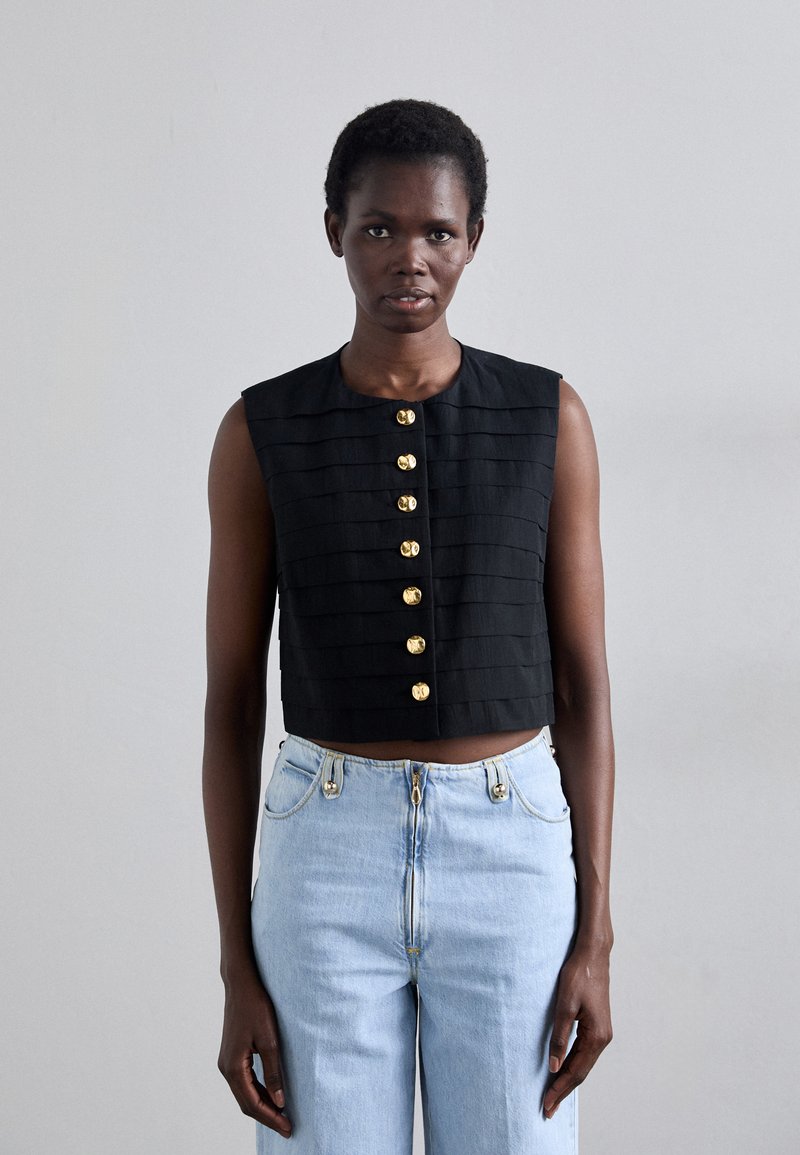 sandro HAUT - Waistcoat - noir