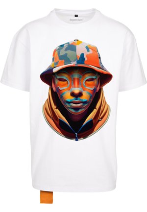 UNISEX CAMOUFLAGE HEAVY - Nyomott mintás póló - white