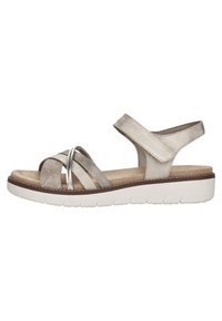 Remonte Sandali con zeppa clay metallic/gold shell pearl/beige