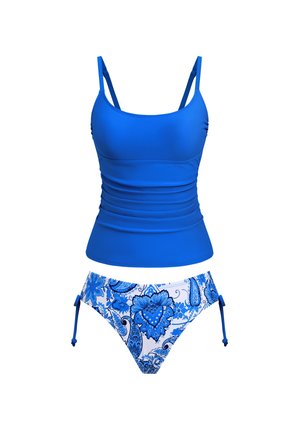Cupshe, SET - Bikini - neon blue floral