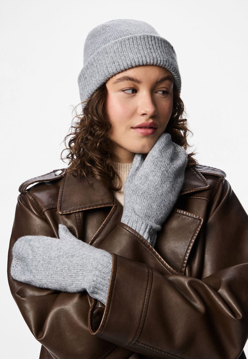 Pieces PCNYNNE HOOD PWP 2-PACK  - Σκούφος - light grey melange