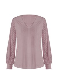 EYELET LONG SLEEVE - Blouse - pink