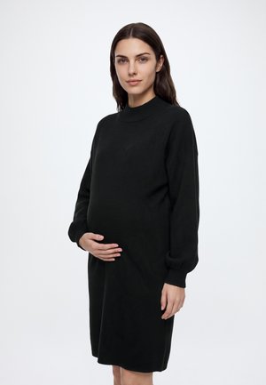 Vero Moda Maternity, VMMNANCY FUNNELNECK DRESS - Рокля тип пуловер - black