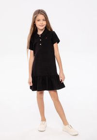 MINOTI SHORT SLEEVE WITH FRILLED - Vestido informal - black