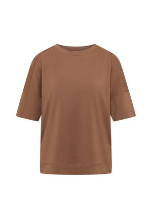 Cecil, DROPPED SHOULDER SHIRT MIT KNÖPFEN - T-shirts print - creamy mocha