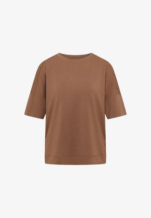 Cecil, DROPPED SHOULDER SHIRT MIT KNÖPFEN - T-shirt imprimé - creamy mocha