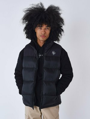 MANCHES À EMPIÈCEMENT - Chaleco - noir