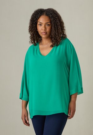 V-NECK    - Blus - green