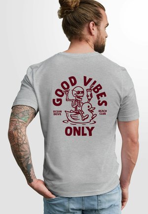 QUITSCHE-ENTE MOTIV RÜCKEN SOMMER FASHION STREETSTYLE - T-Shirt print - grau