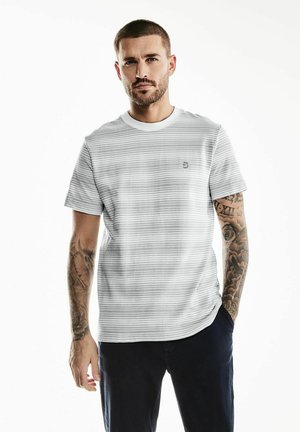 Street One MEN MIT STREIFEN OPTIK - T-shirts print - weiß