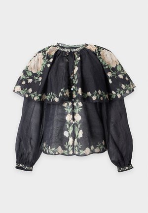 Sea, CHRISTINA PRINT  - Πουκαμίσα με κουμπιά - black