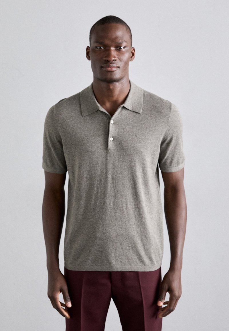 Tiger of Sweden - ERROS  - Polo - mid grey melange, Agrandir