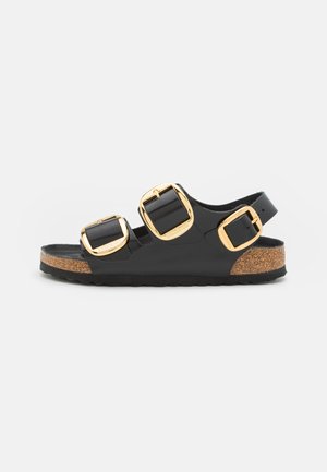 Birkenstock MILANO BIG BUCKLE NARROW FIT - Sandały - high shine black