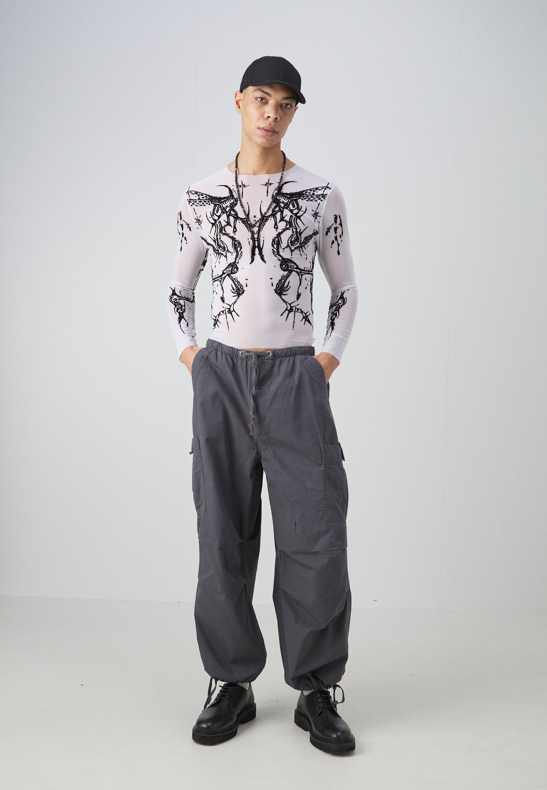 パンツ jaded london Parachute Pants Grey XS Jaded London VINTAGE PARACHUTE PANTS - Cargo trousers - grey